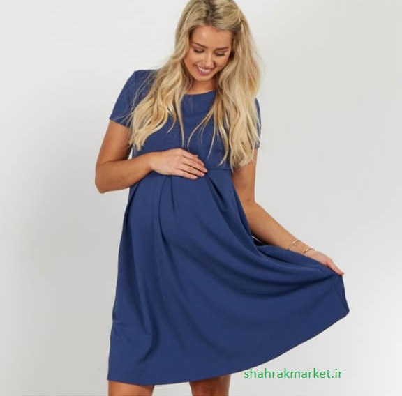 لباس بارداری آبی رنگ