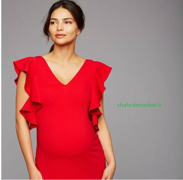 لباس بارداری قرمز رنگ